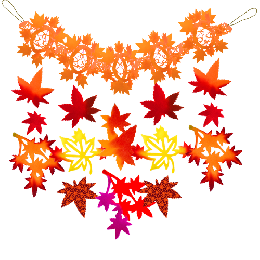 秋を彩る紅葉ネットガーランド