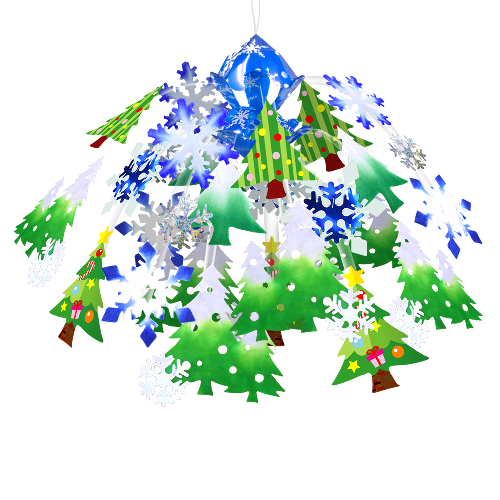 白雪クリスマスツリードロップ ひととせpop 季節のかわいい店舗装飾品のオーダー販売